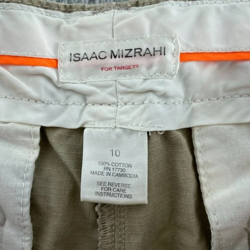 Isaac Mizrahi For Target Womens Khaki Chino Pants Size 10 Cotton Leg  2762